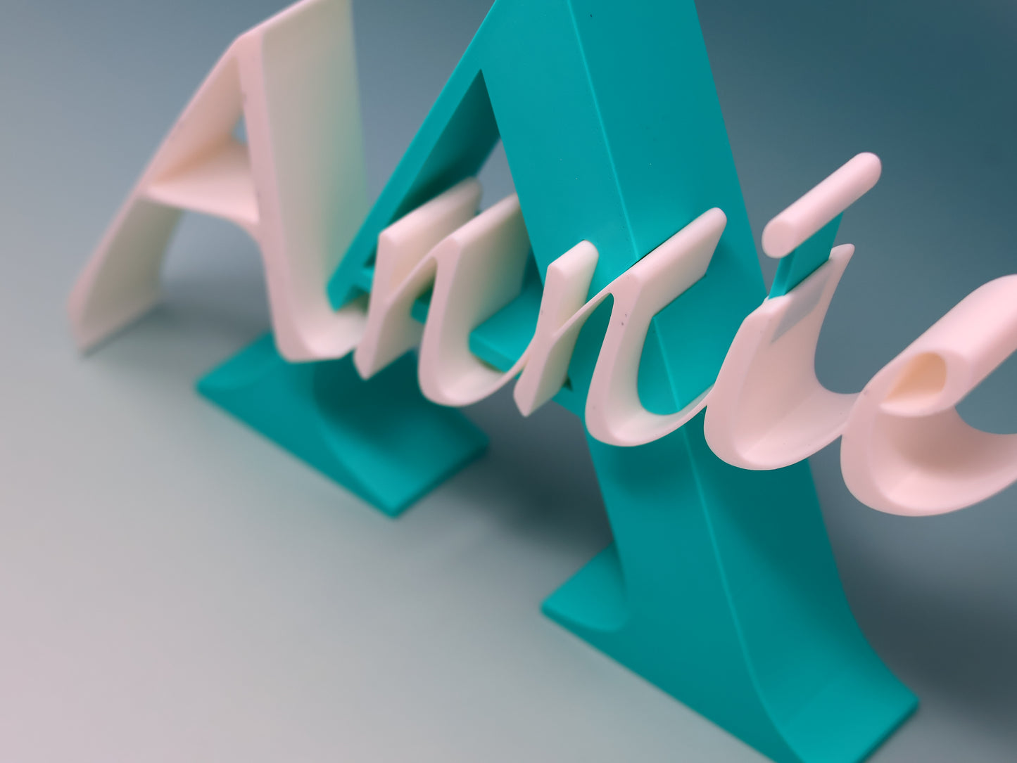 Custom 3D Printed Name Monogram Decorations