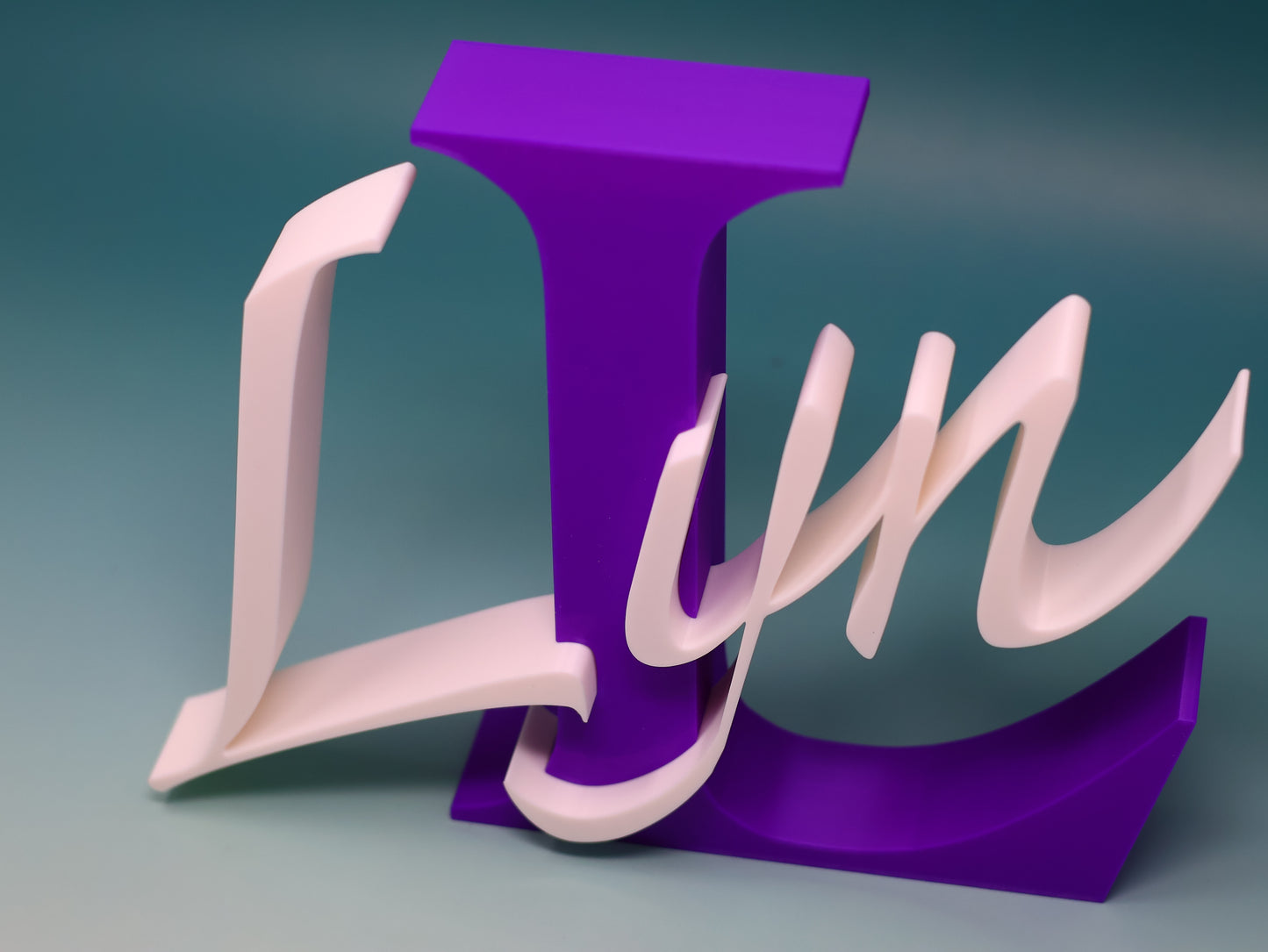 Custom 3D Printed Name Monogram Decorations