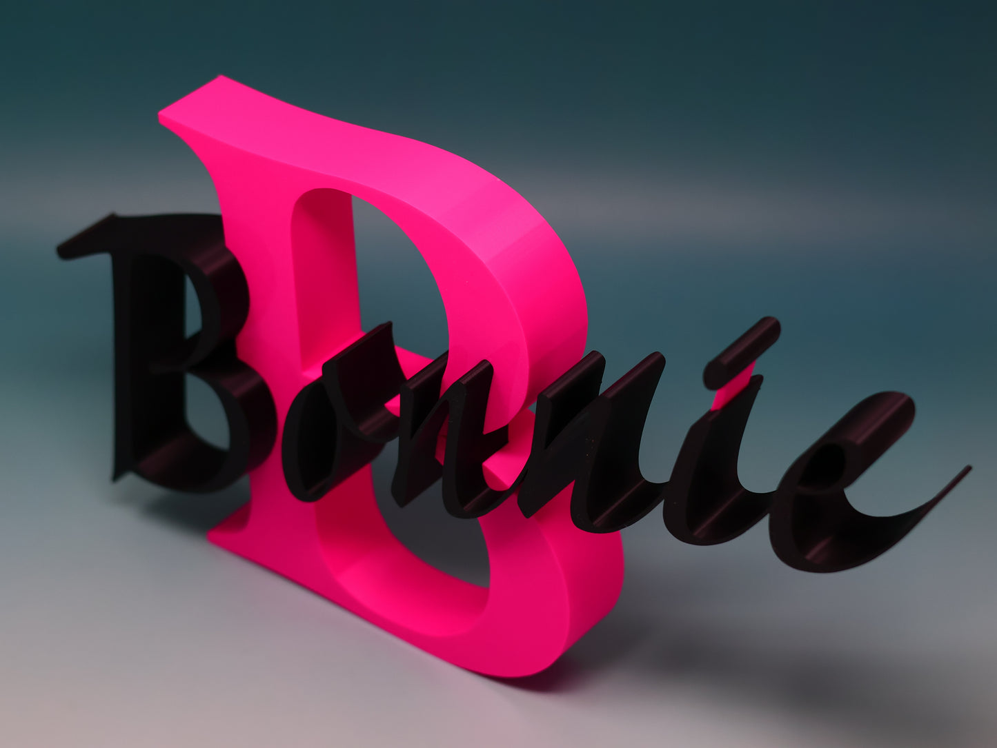 Custom 3D Printed Name Monogram Decorations