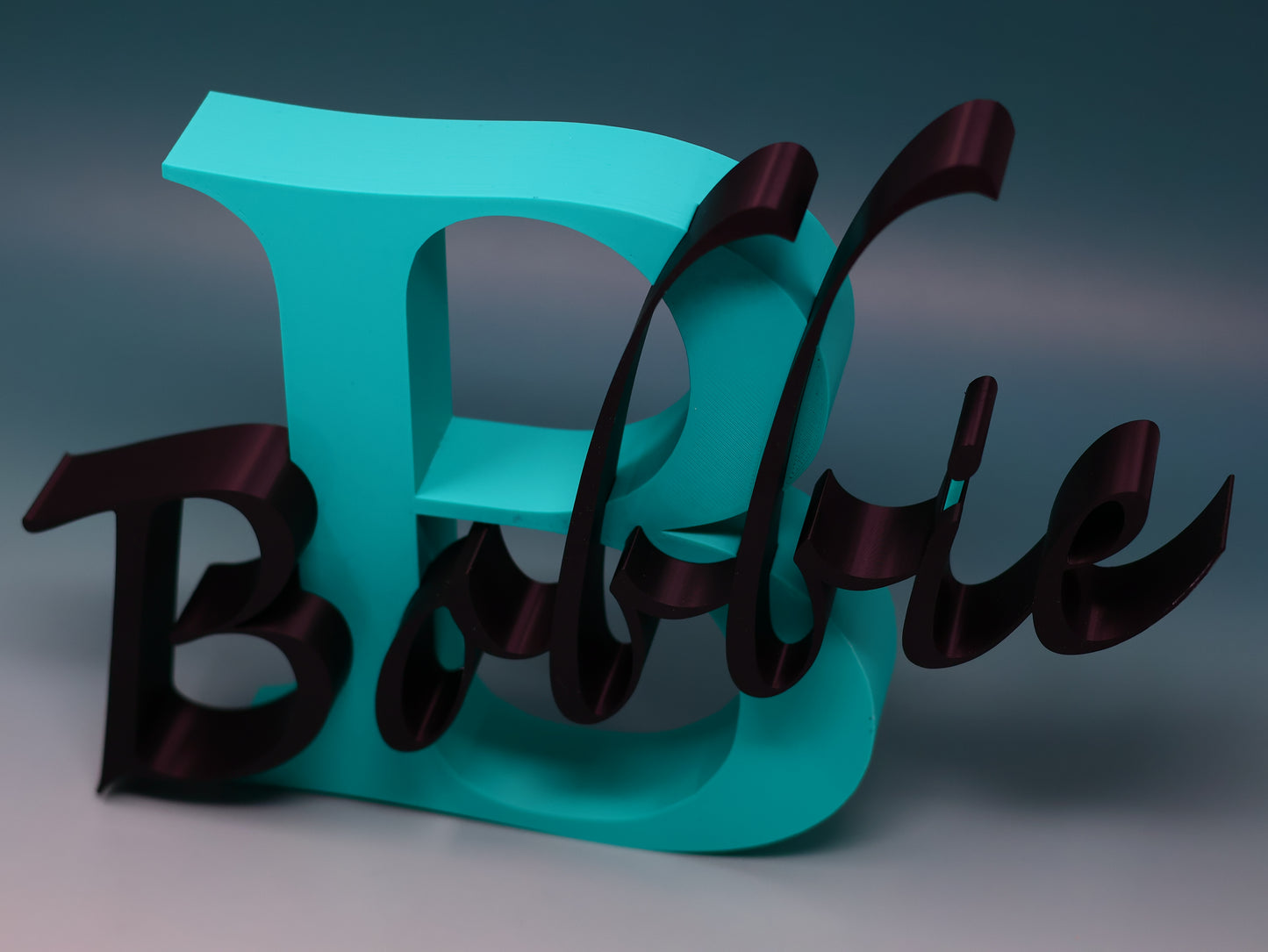 Custom 3D Printed Name Monogram Decorations