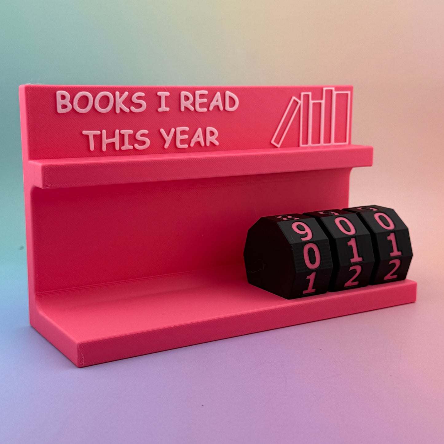 Preorder – 3D Printed Book Tracker | “Books I Read This Year”