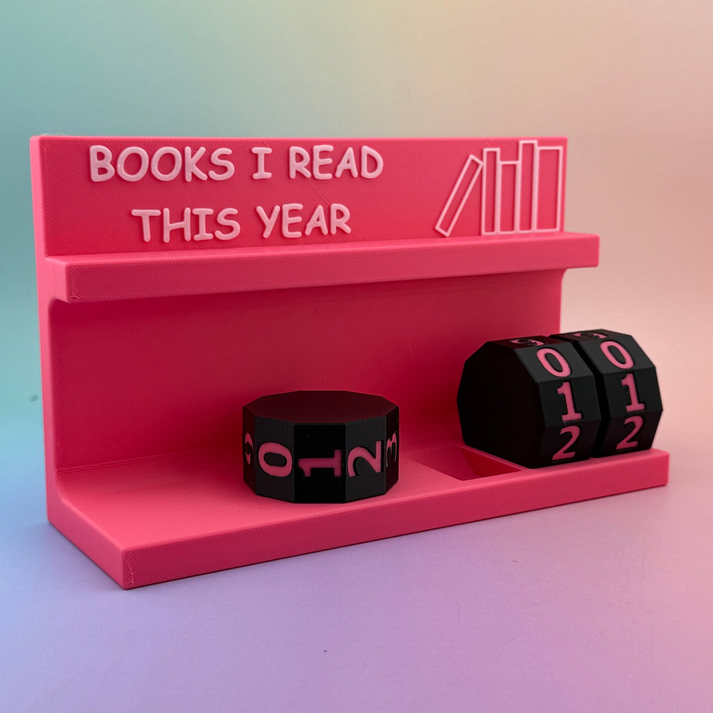 Preorder – 3D Printed Book Tracker | “Books I Read This Year”