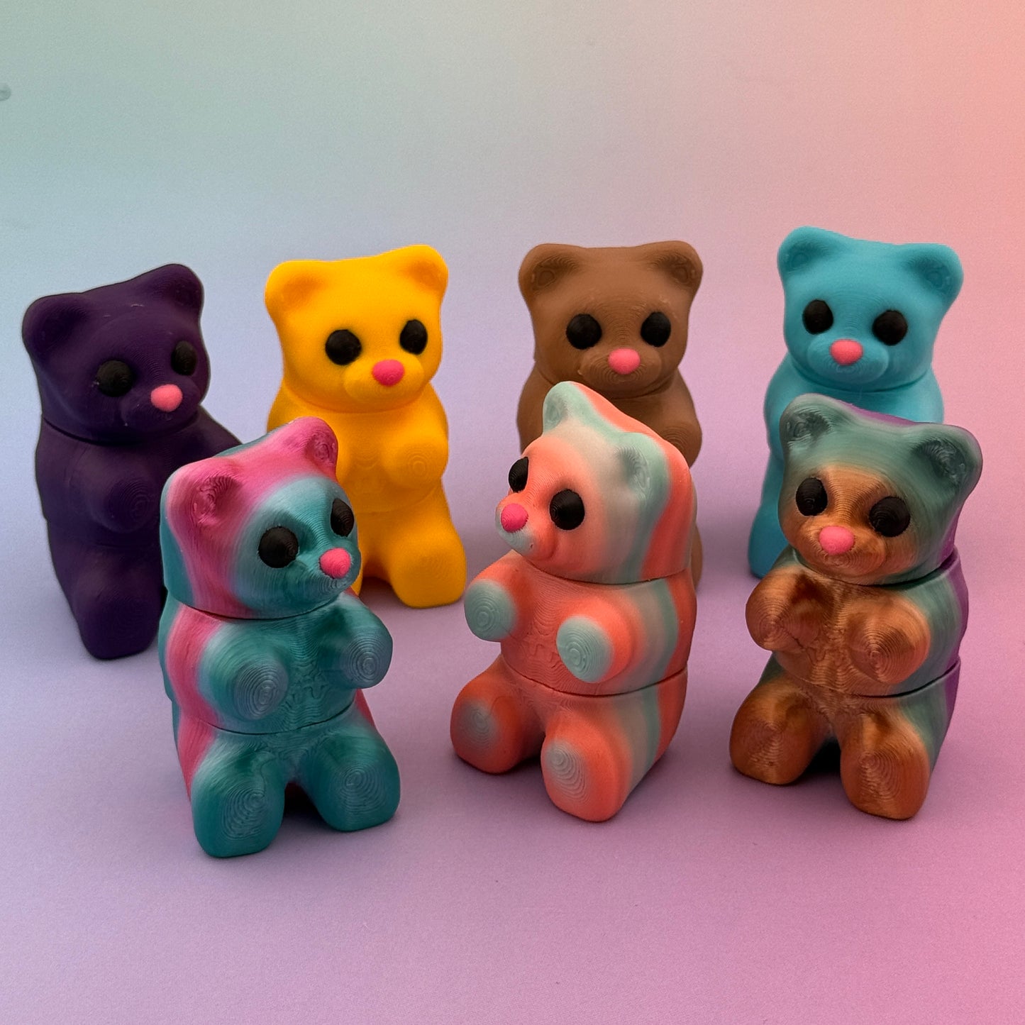 Large Gummy Bears 3D Printed