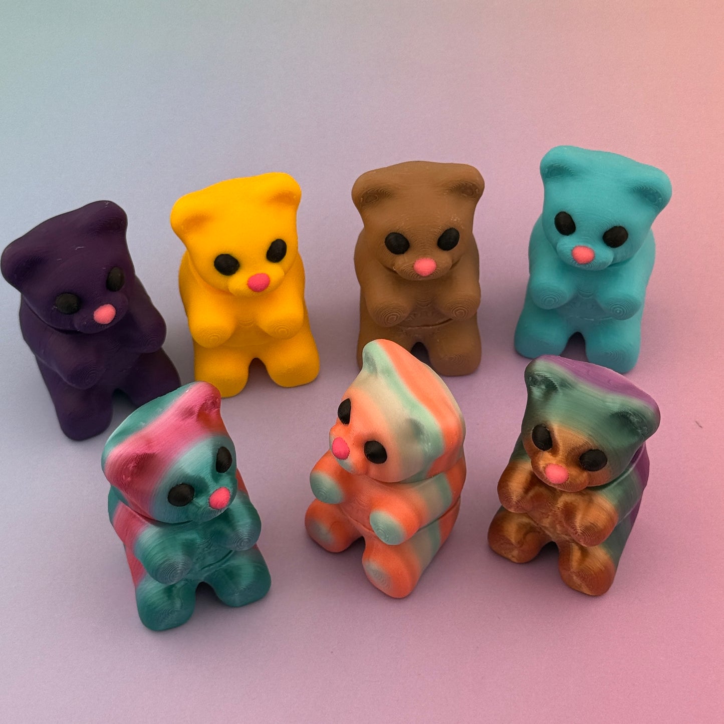Large Gummy Bears 3D Printed