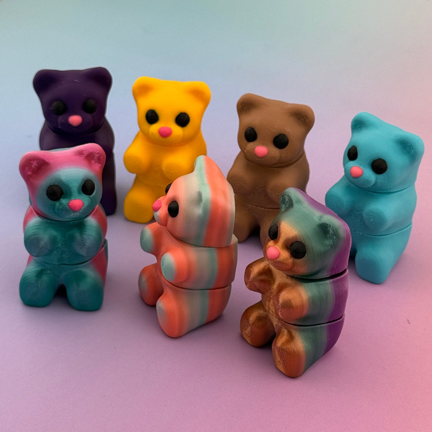 Large Gummy Bears 3D Printed