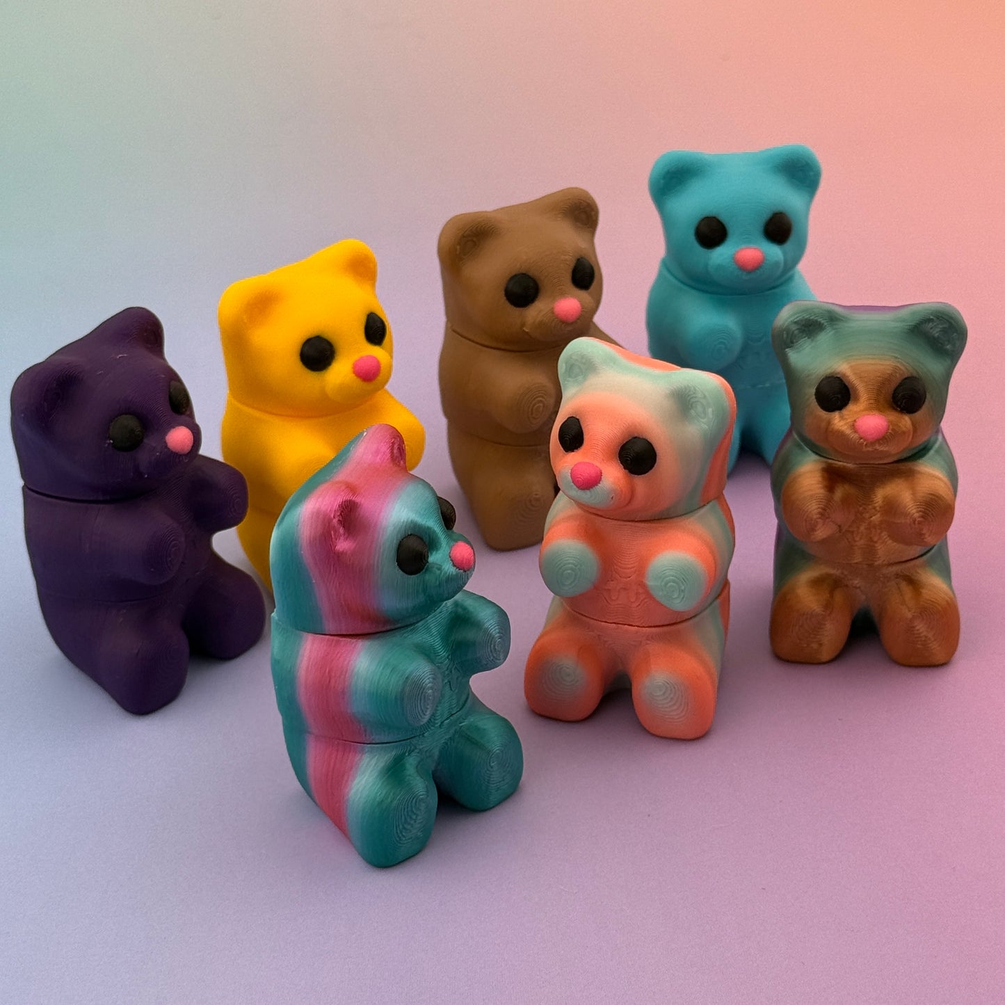 Large Gummy Bears 3D Printed