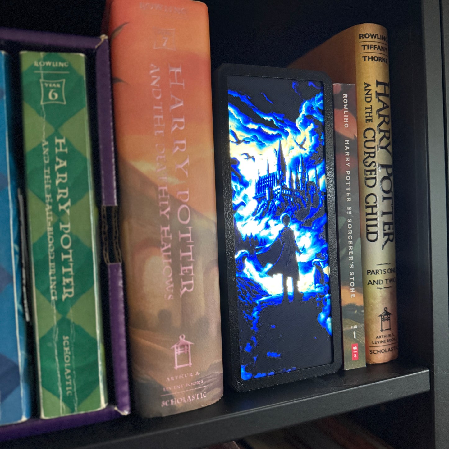 Magical Castle Light-Up Book Nook | 3D Printed Harry-Inspired Bookshelf Insert