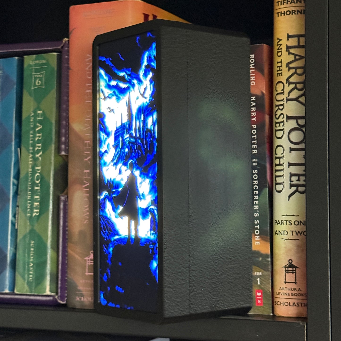 Magical Castle Light-Up Book Nook | 3D Printed Harry-Inspired Bookshelf Insert