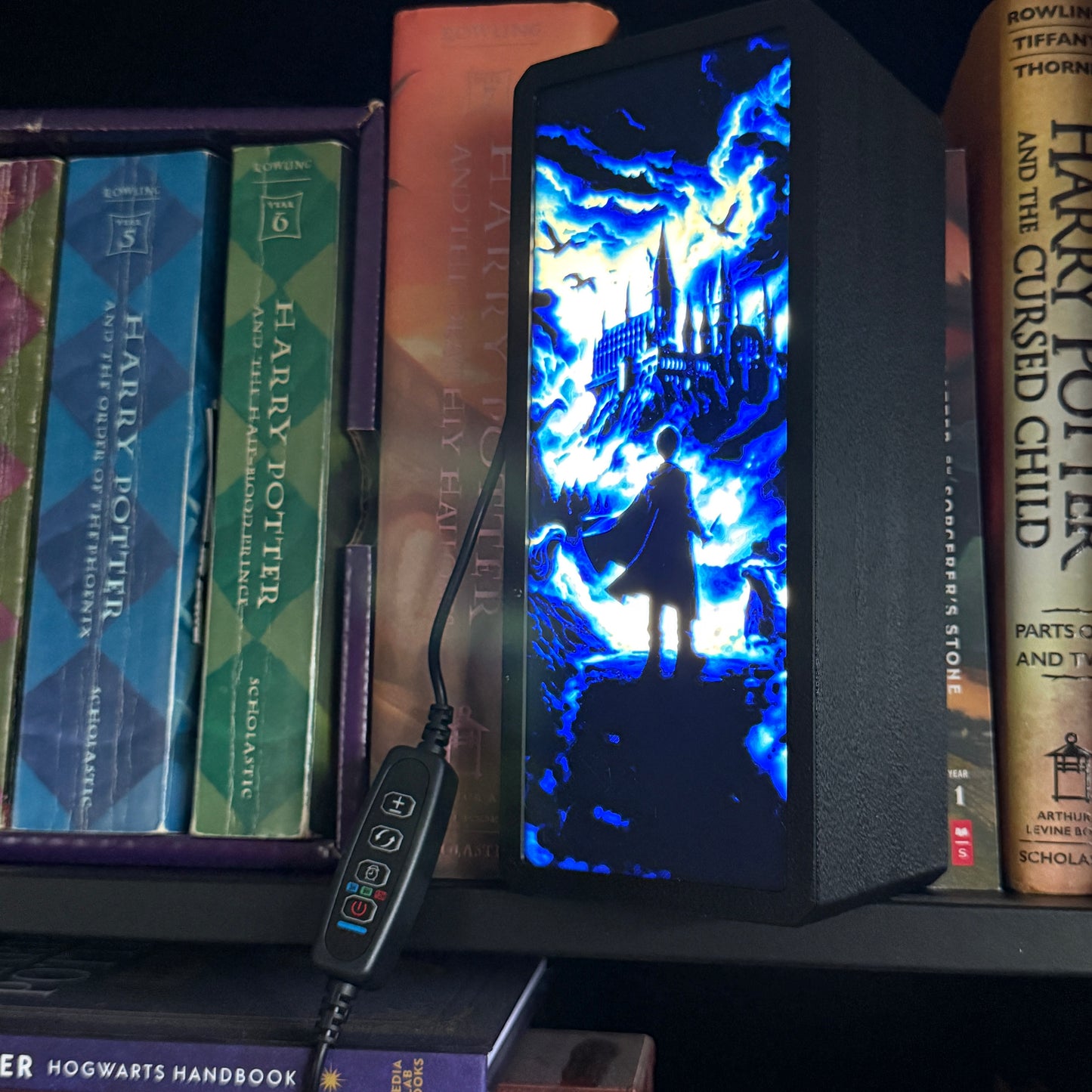 Magical Castle Light-Up Book Nook | 3D Printed Harry-Inspired Bookshelf Insert