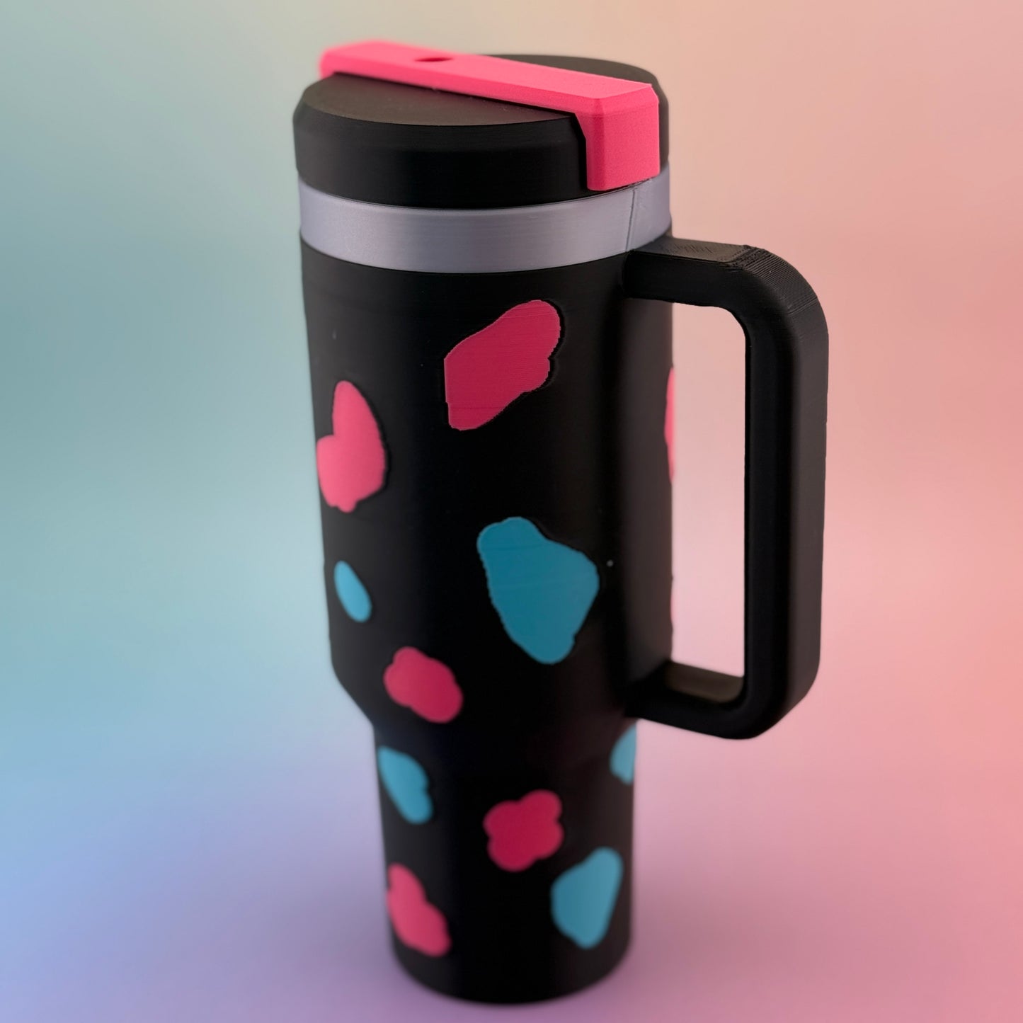 12oz Slim Can Tumbler Coozy – 3D Printed with Handle & Lid Options