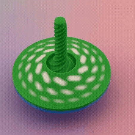 Custom 3D Printed Spin Top β With Twist-Start Handle