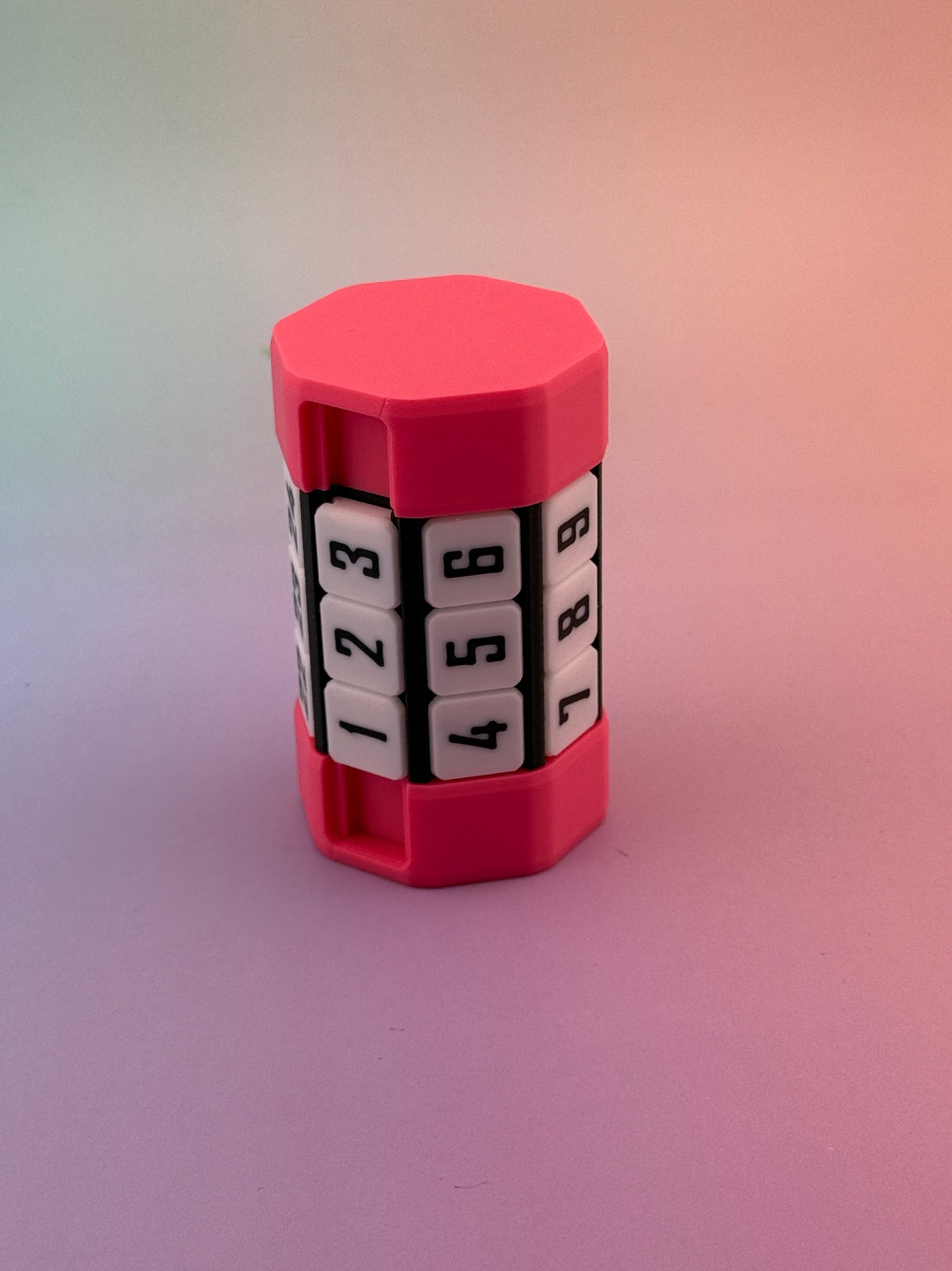 3D Printed Number Puzzle Cylinder – Rotating Brain Teaser