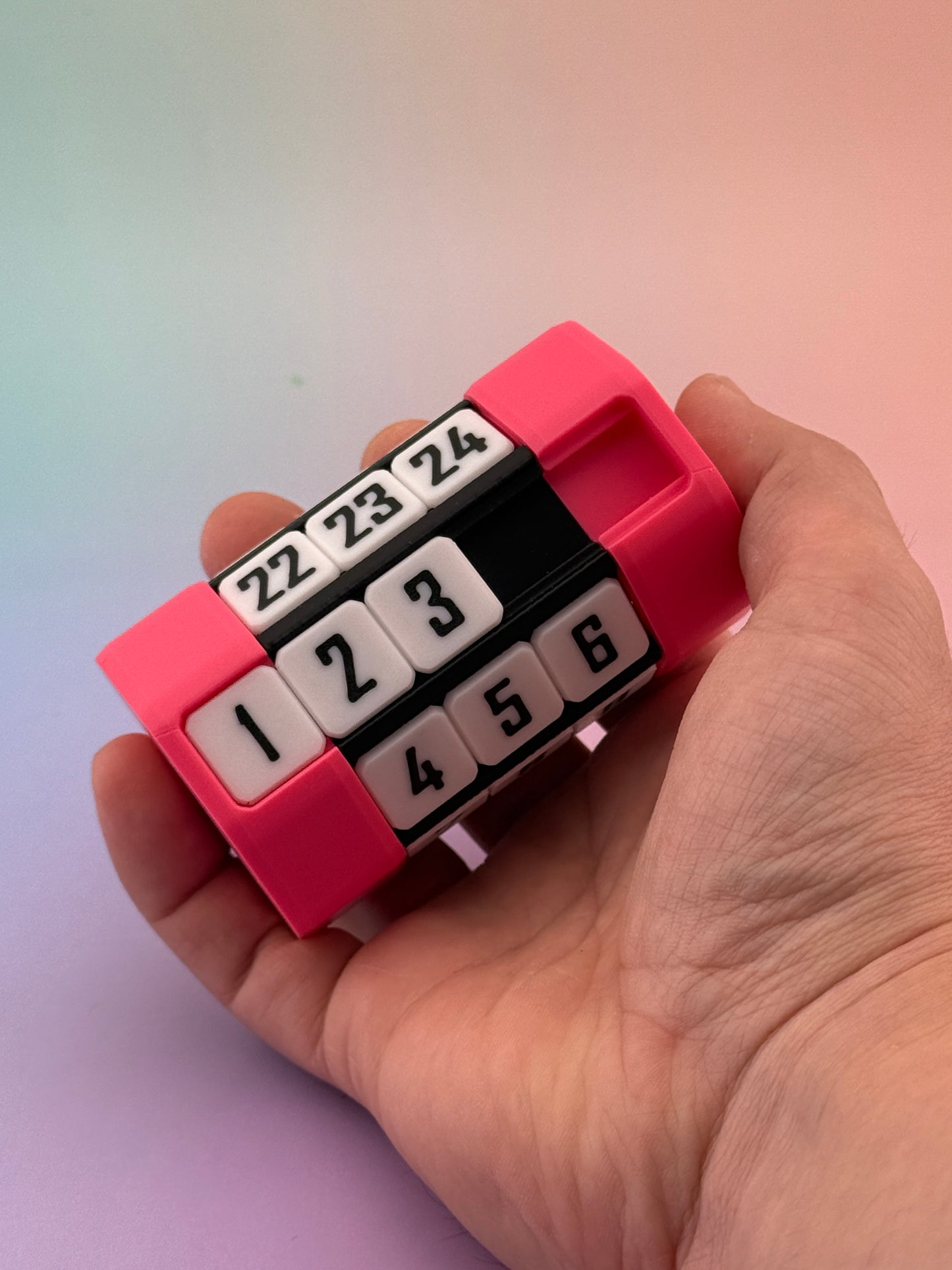 3D Printed Number Puzzle Cylinder – Rotating Brain Teaser