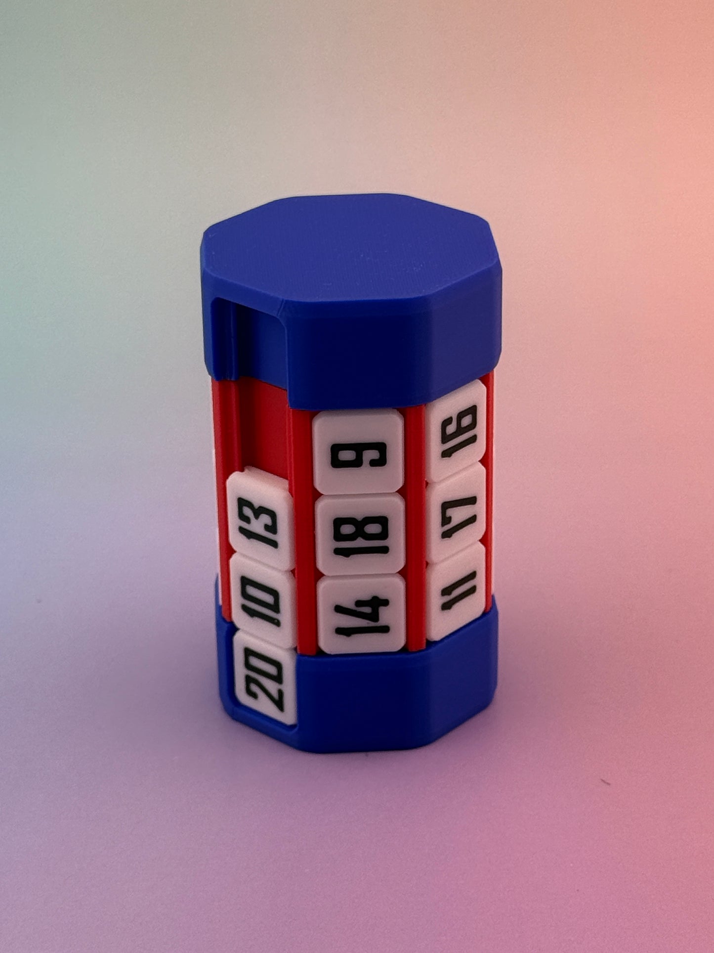 3D Printed Number Puzzle Cylinder – Rotating Brain Teaser