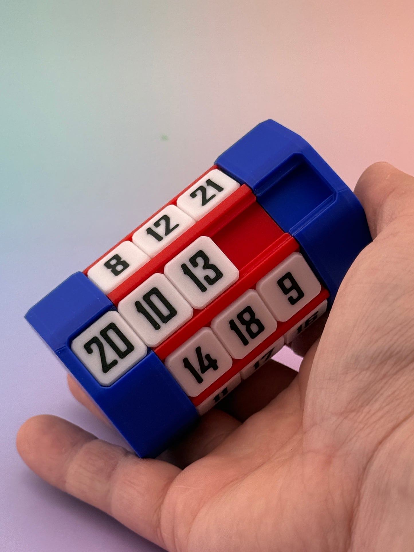 3D Printed Number Puzzle Cylinder – Rotating Brain Teaser