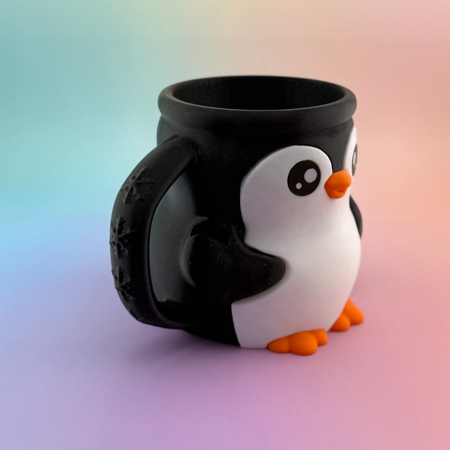 Penguin Ice Cream Pint Cozy - 3D Printed Holder with Spoon Slot for Häagen-Dazs, Ben & Jerry's, and More