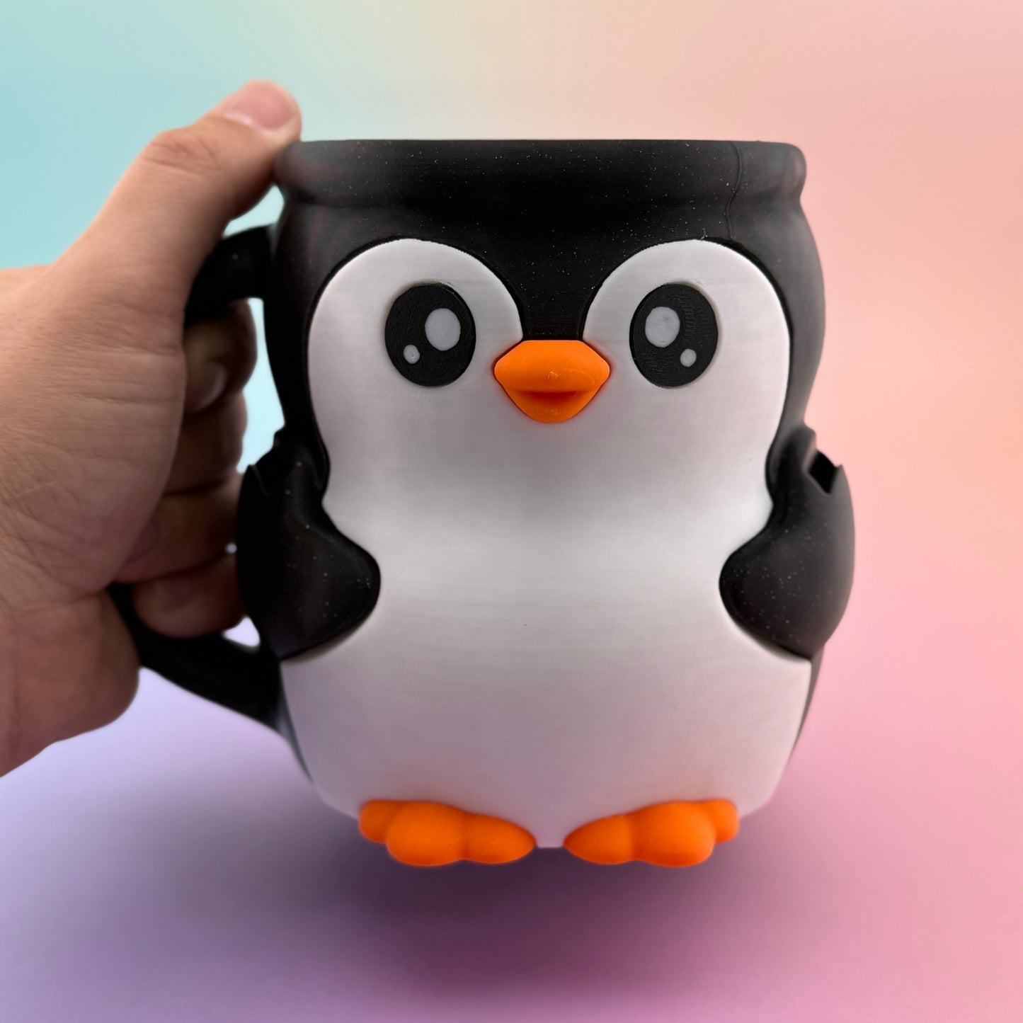 Penguin Ice Cream Pint Cozy - 3D Printed Holder with Spoon Slot for Häagen-Dazs, Ben & Jerry's, and More