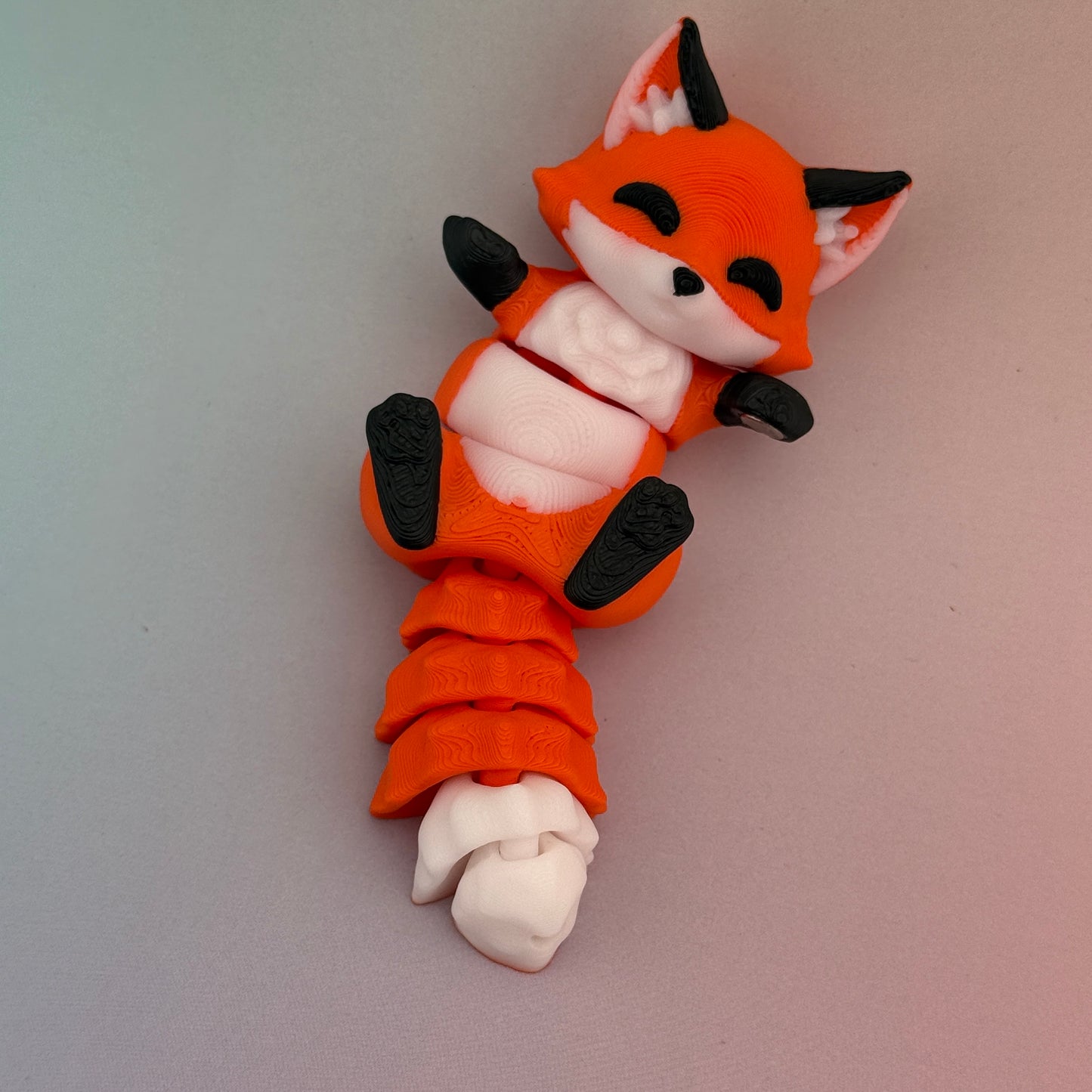 Articulated Flexi Fox Pair with Magnets - Cute 3D Printed Fidget Toy
