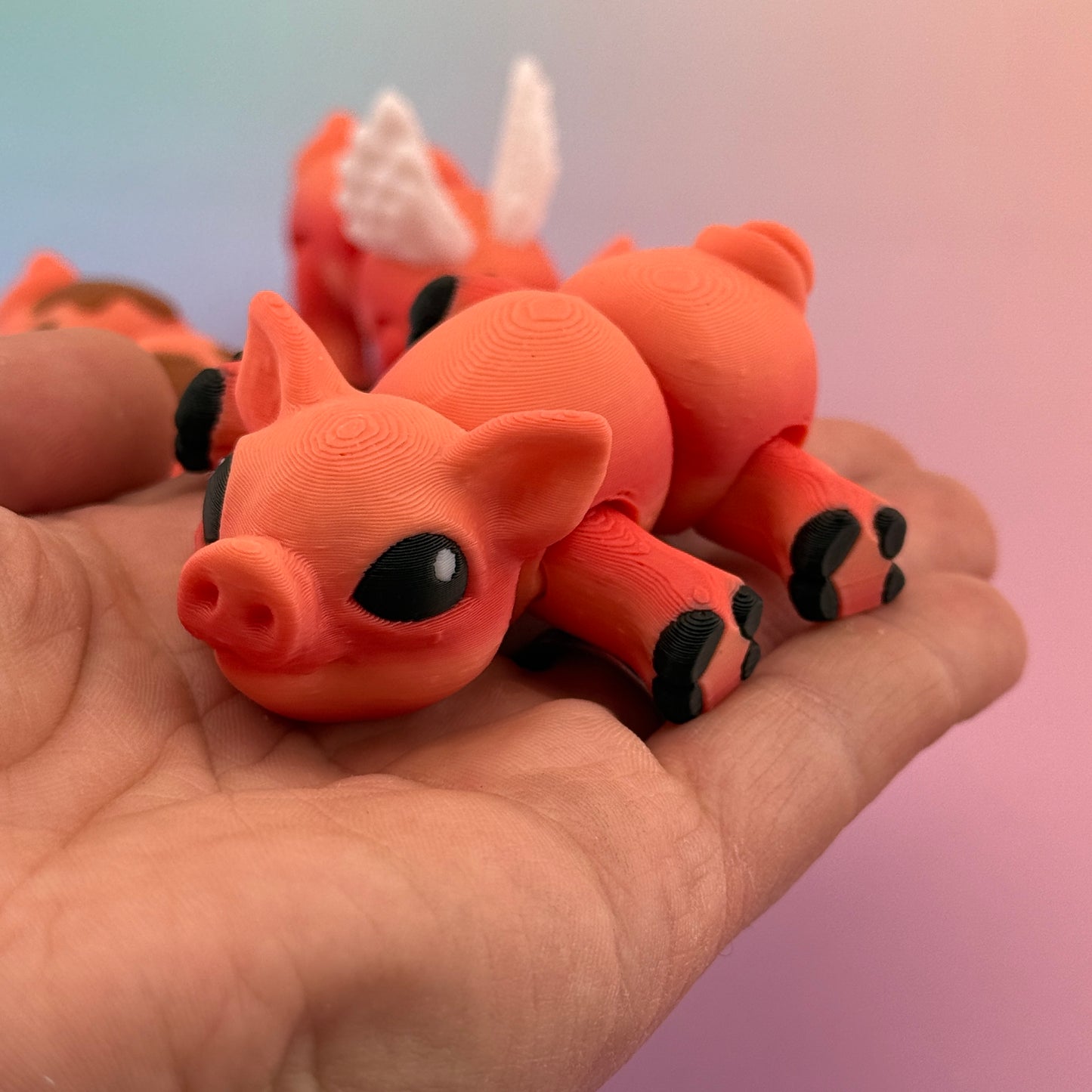 Articulated Piglet Trio - Premium 3D Printed Fidget Toys (Set of 3 Variations)