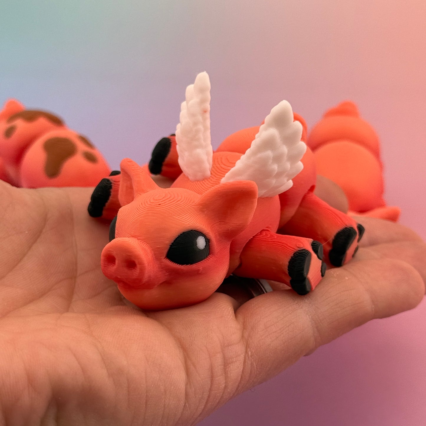 Articulated Piglet Trio - Premium 3D Printed Fidget Toys (Set of 3 Variations)