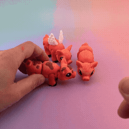 Articulated Piglet Trio - Premium 3D Printed Fidget Toys (Set of 3 Variations)