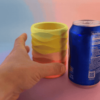 Rainbow Regular Can Kozy – 3D Printed Colorful Drink Holder for Standard Cans