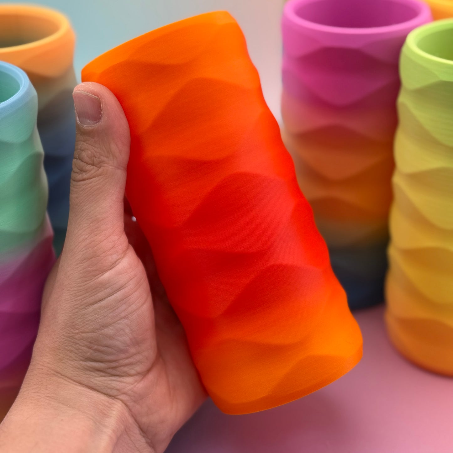 Rainbow Slim Can Kozy – 3D Printed Colorful Drink Holder