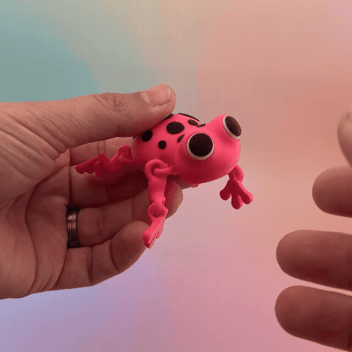 Flexi Frogs – Neon Trio 3-Pack (Articulated Desk Pets)