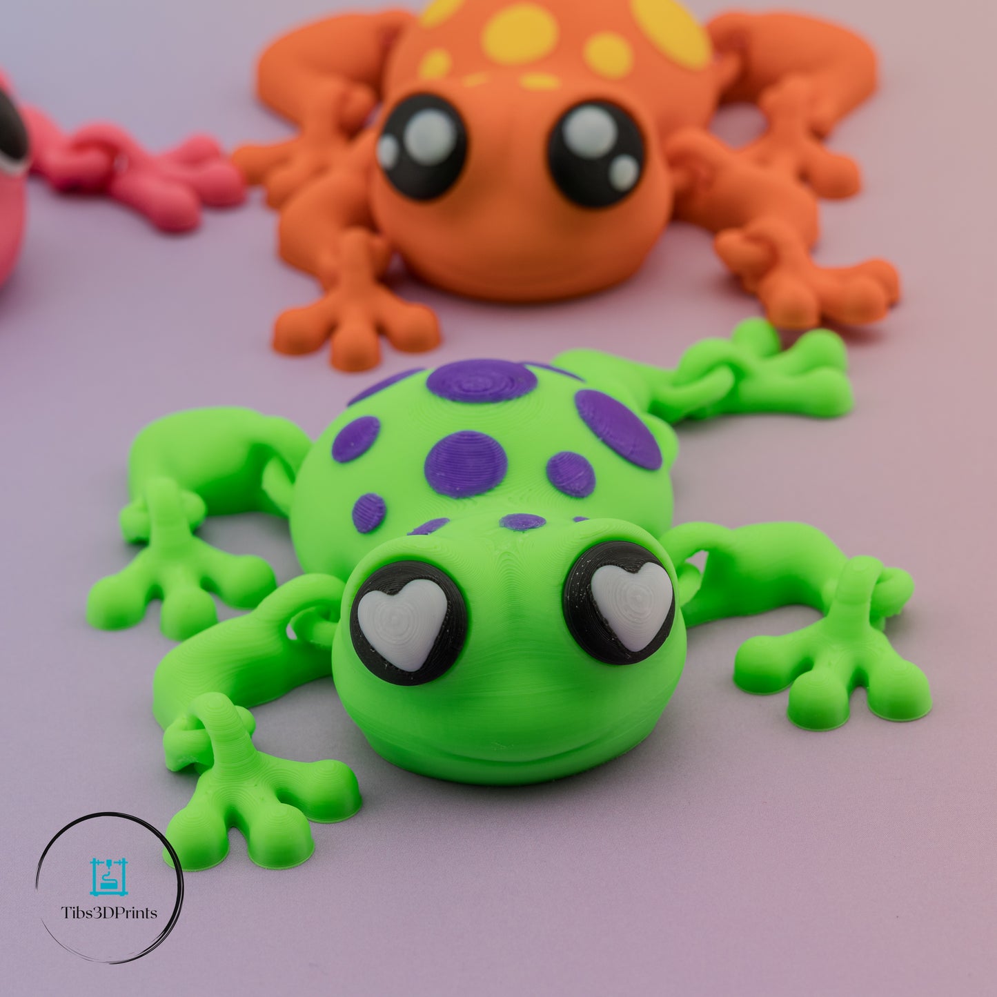 Flexi Frogs – Neon Trio 3-Pack (Articulated Desk Pets)