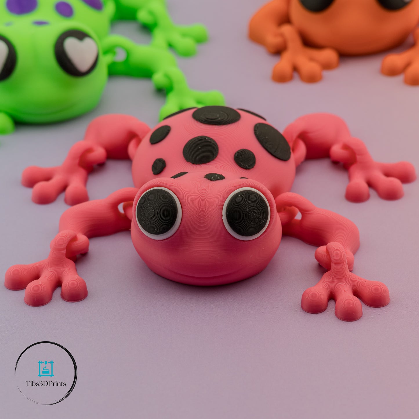 Flexi Frogs – Neon Trio 3-Pack (Articulated Desk Pets)