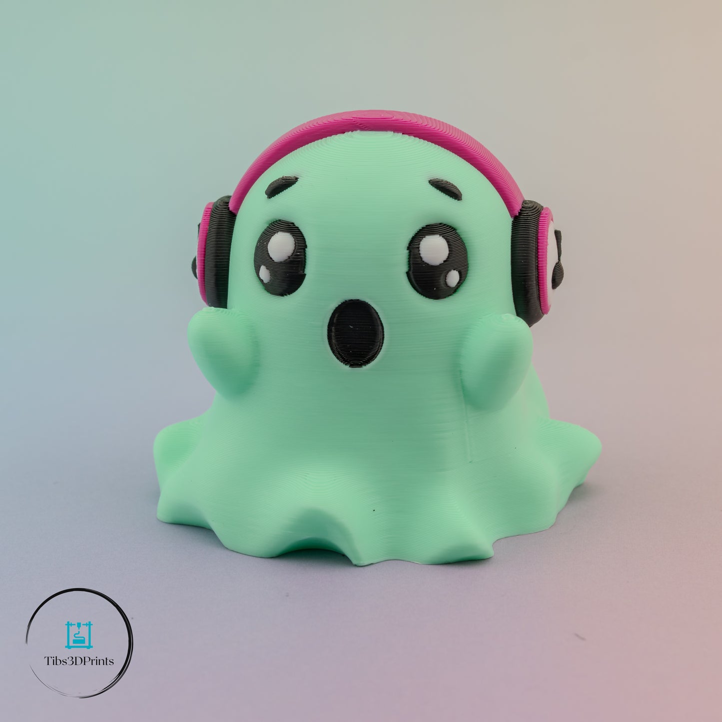 Ghost with Headphones – 3D Printed Figurine