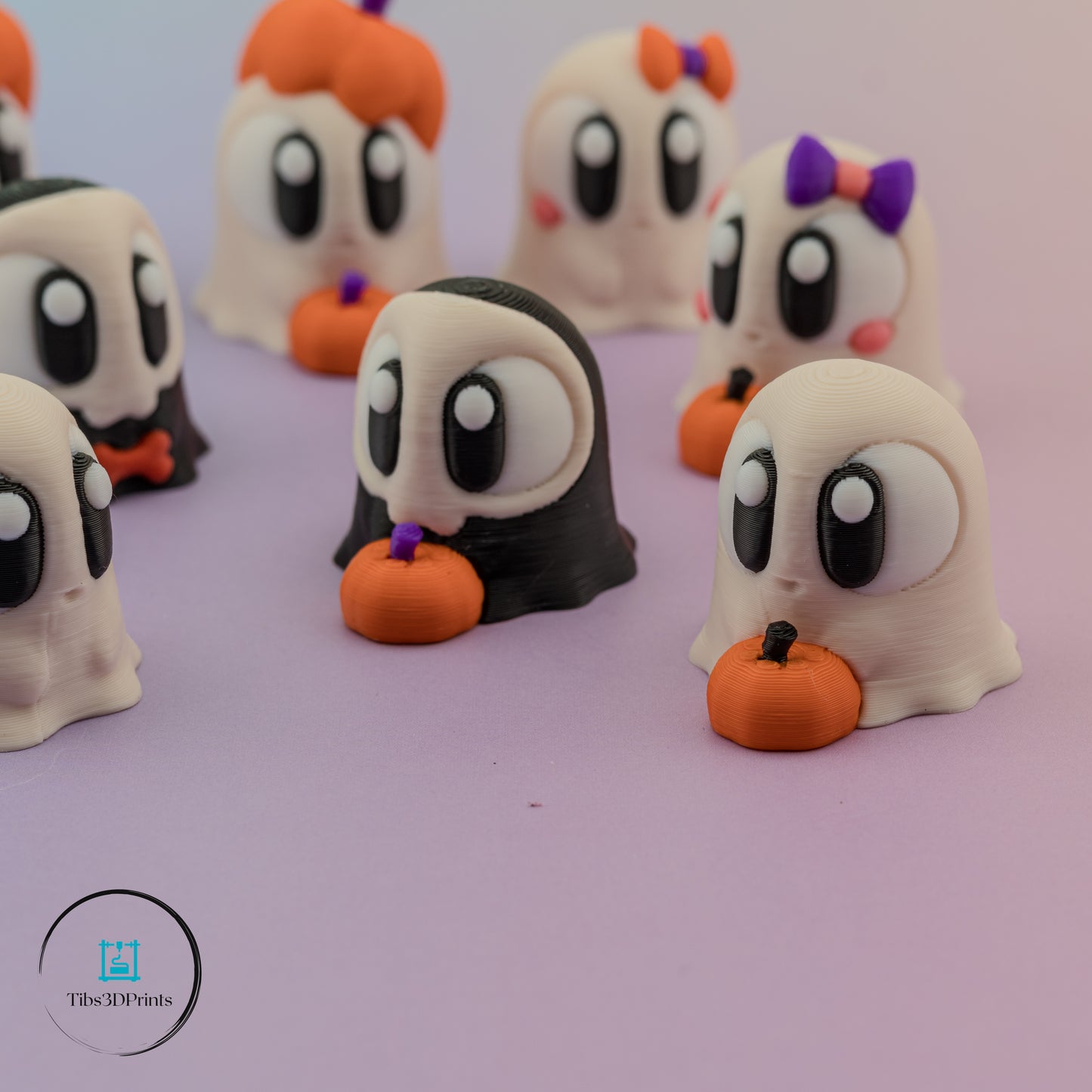 Halloween Mini Ghost Figurine Set β 8 Pack Collectible Decorations