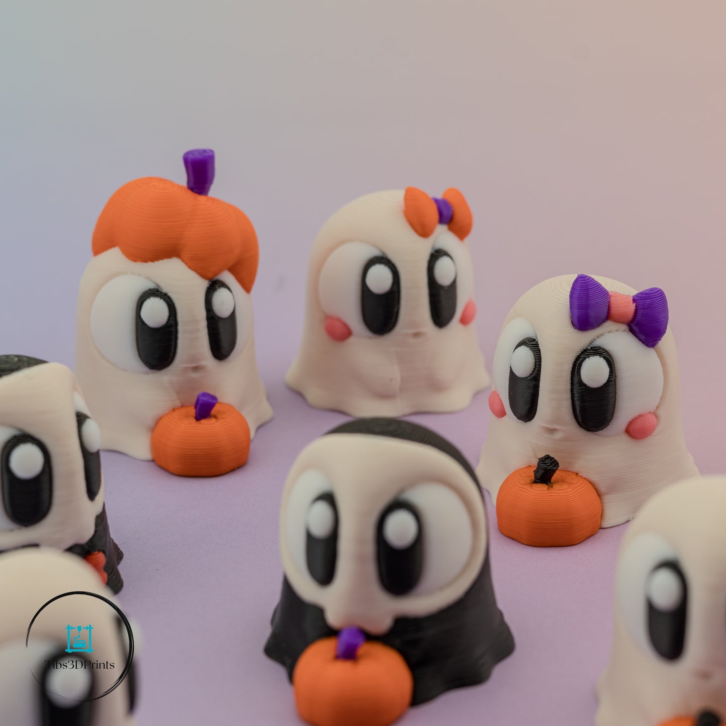 Halloween Mini Ghost Figurine Set β 8 Pack Collectible Decorations