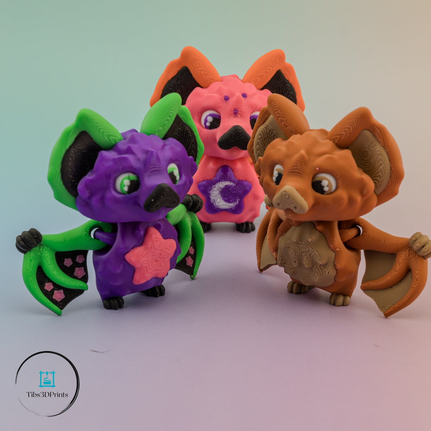 Cute 3D Printed Halloween Bats β Star, Moon & Magical Designs