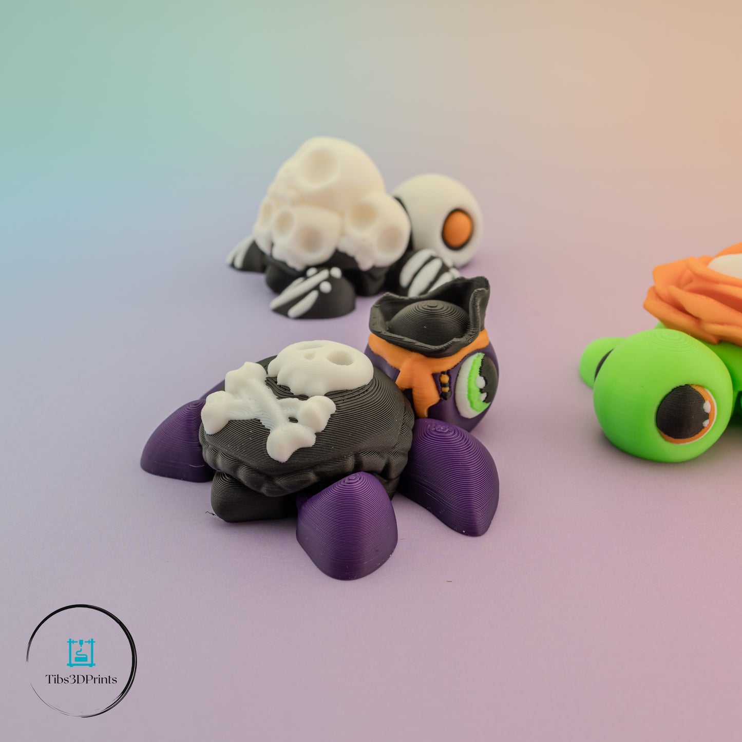 Halloween Turtle Trio β Skeleton, Pirate, and Rose Turtles (3 Pack)