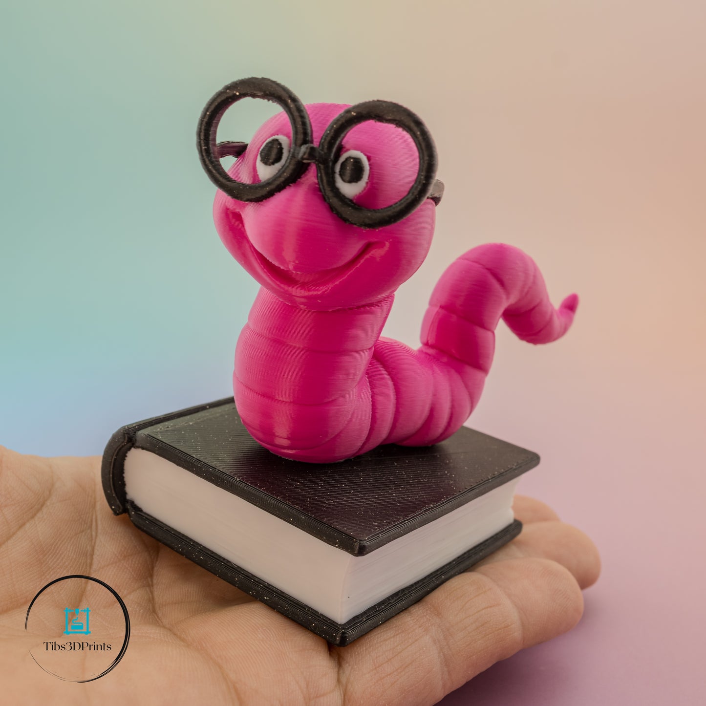 Bookworm Figurine ππ 3D Printed Desk Buddy