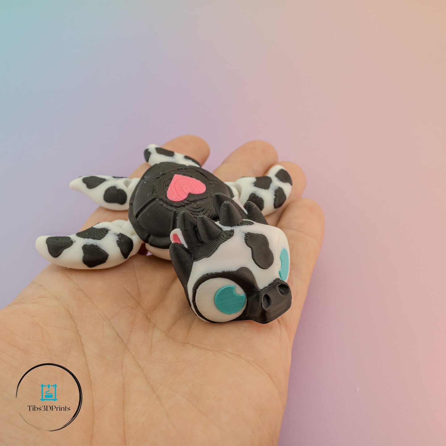 Moo Turtle – Articulated Cow-Pattern Dragon Turtle