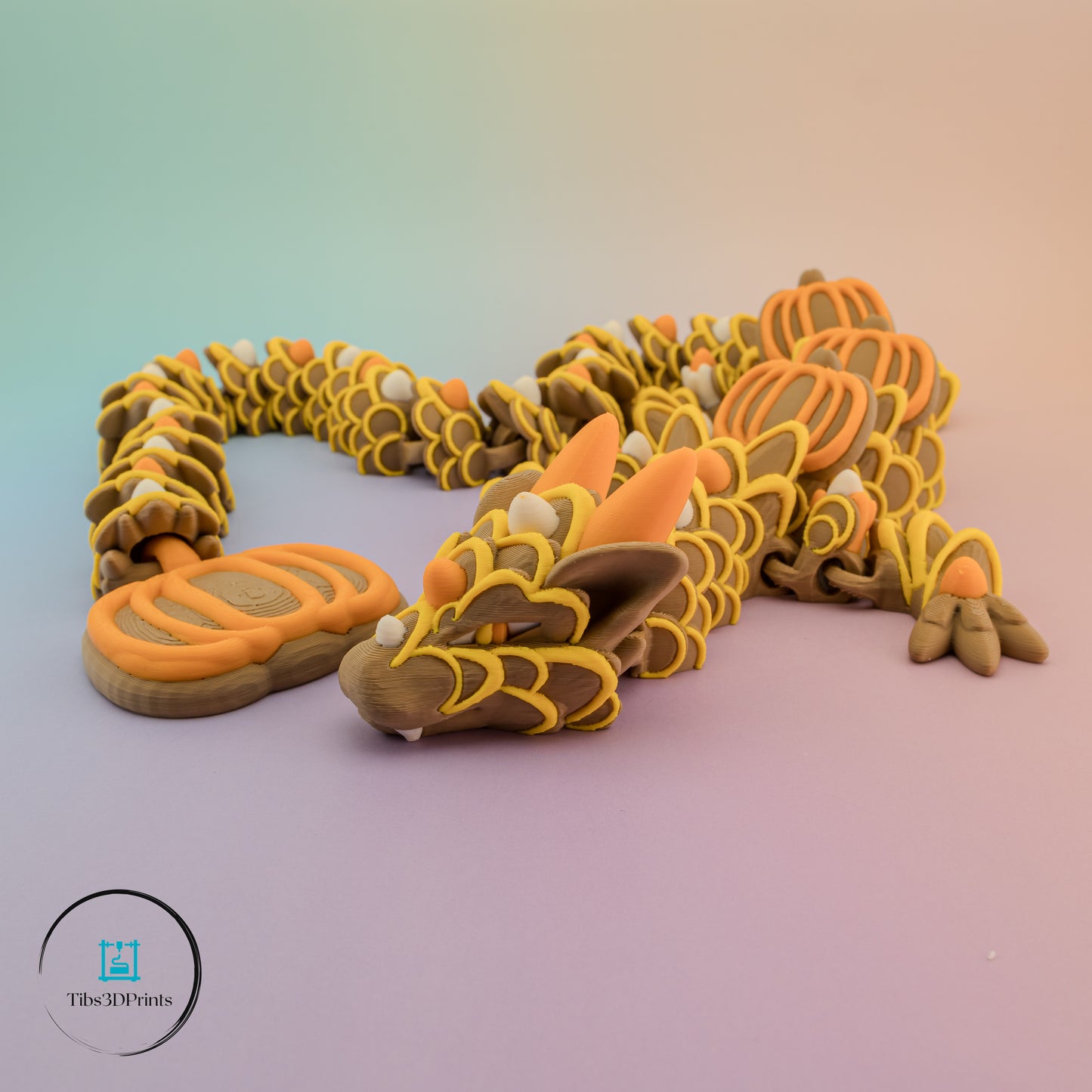 Pumpkin Dragon ππ 3D Printed Articulated Figurine