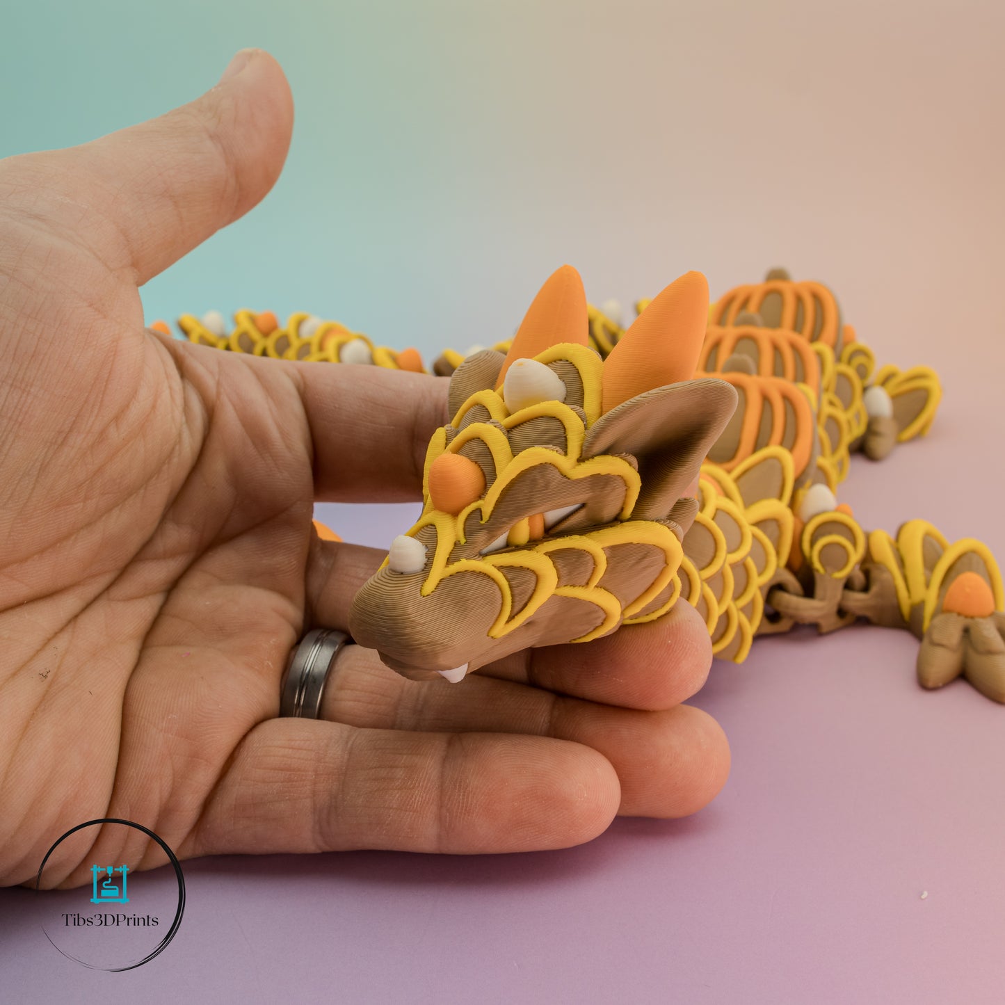 Pumpkin Dragon ππ 3D Printed Articulated Figurine