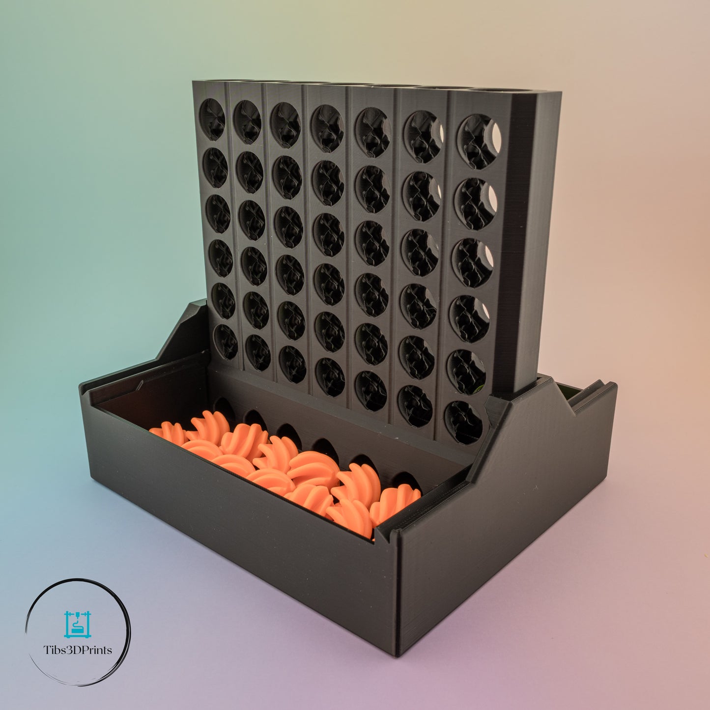 Auto‑Sorting Connect 4 – 3D Printed Game (Pull‑Up Reset + Storage)