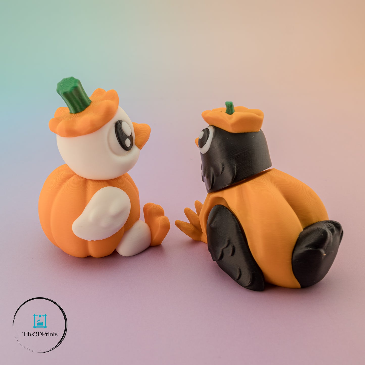 Pumpkin Costume Duck & Chicken — Set of 2 (3D Printed)