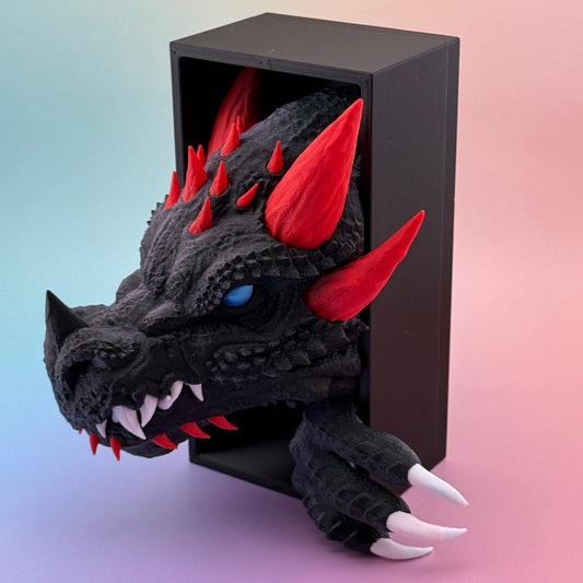 Dragon Book Nook – Enchanted 3D Printed Fantasy Bookshelf Insert