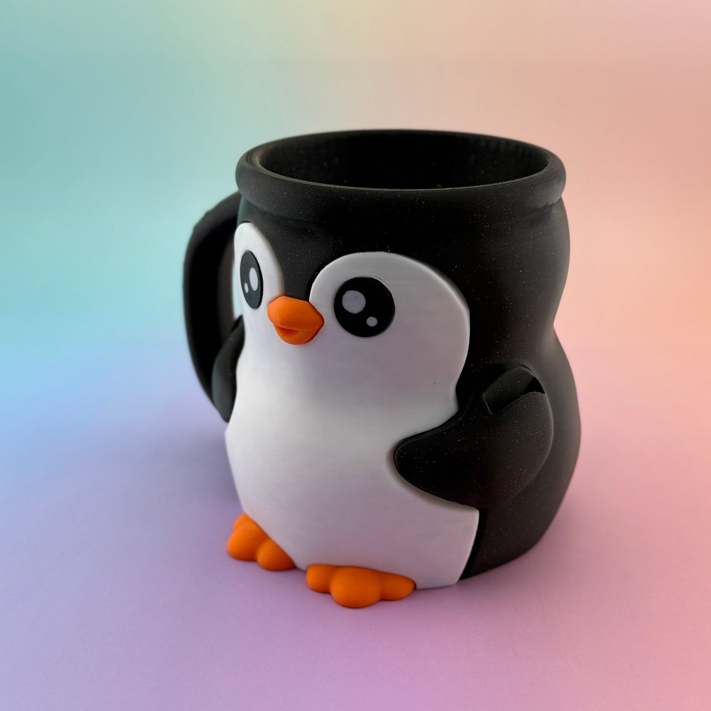 Penguin Ice Cream Pint Cozy - 3D Printed Holder with Spoon Slot for Häagen-Dazs, Ben & Jerry's, and More
