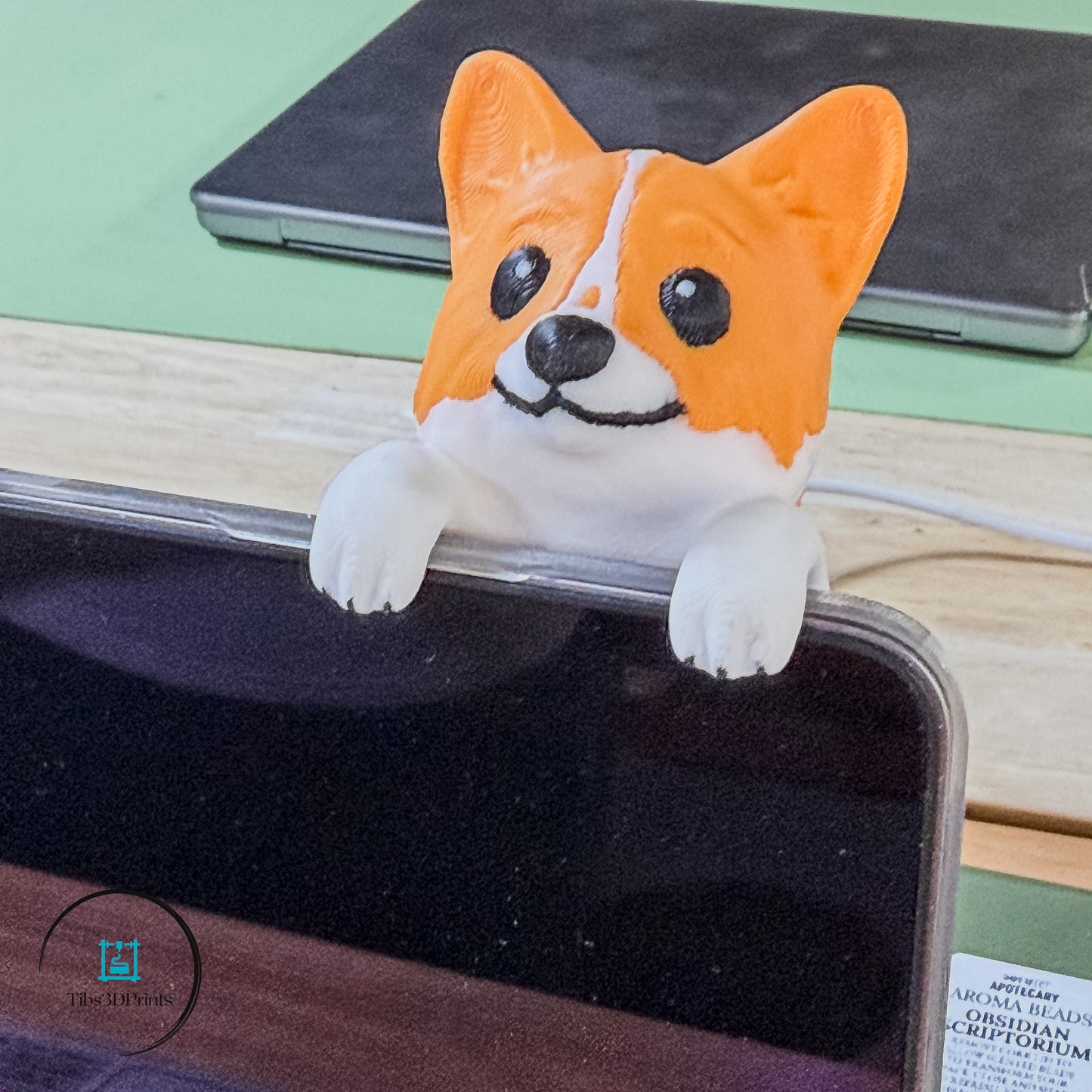 Corgi Monitor Buddy — 3D Printed Hanging Desk Companion