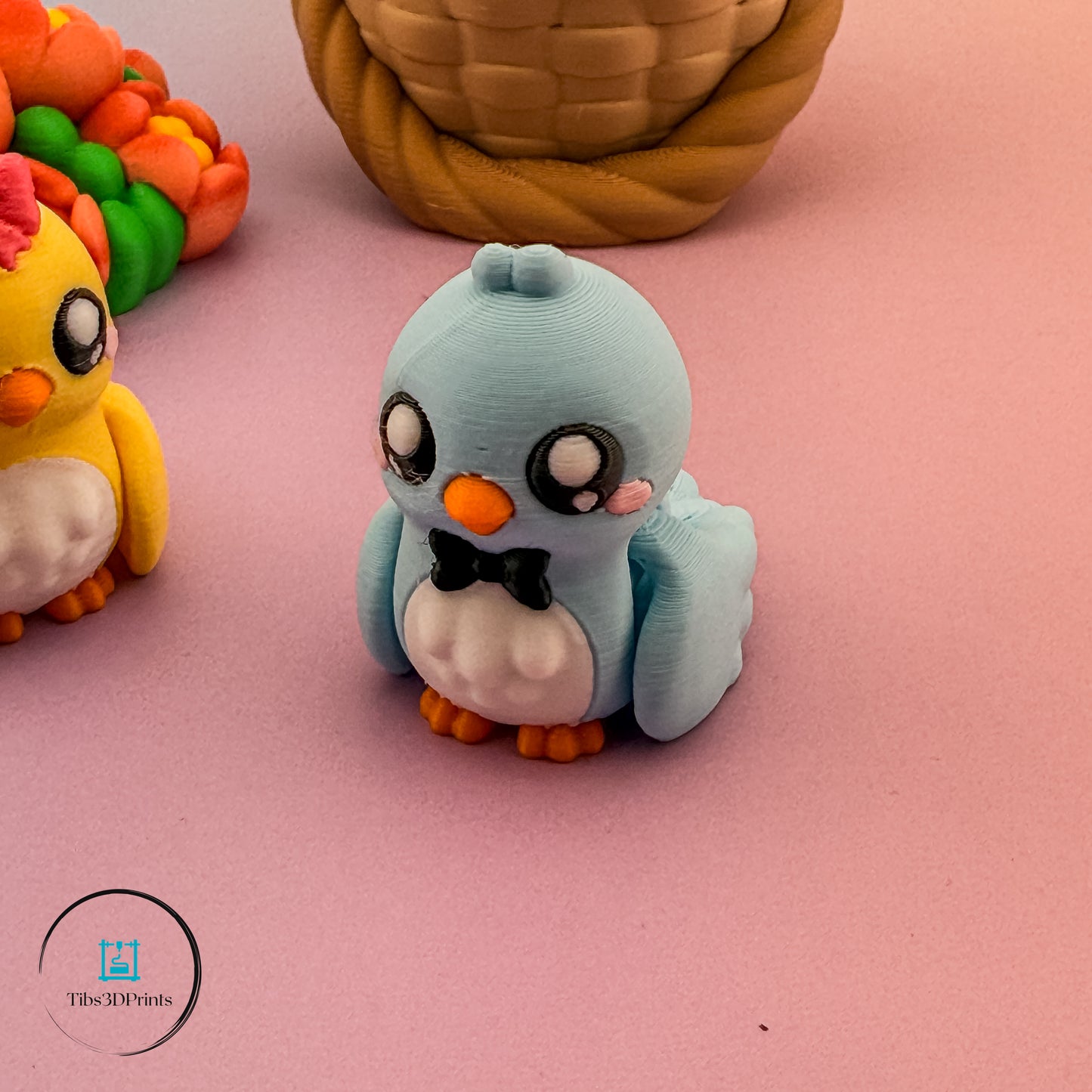 Articulated Chick & Bluebird Duo — Cute Print-in-Place Birds