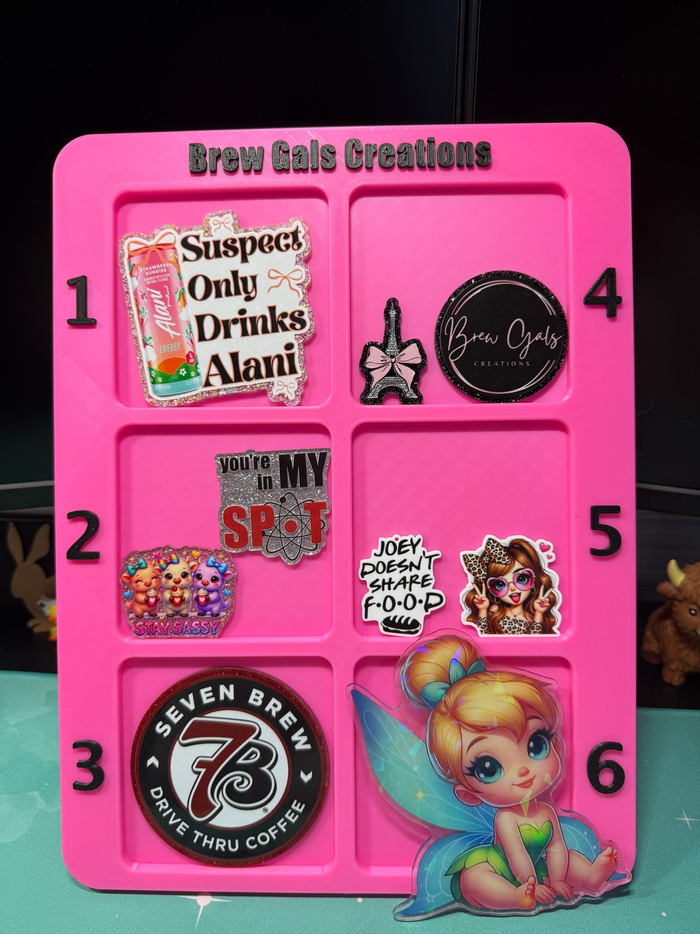 Custom Live Sale Claim Tray | 6-Slot Numbered Display — Pick Your Size