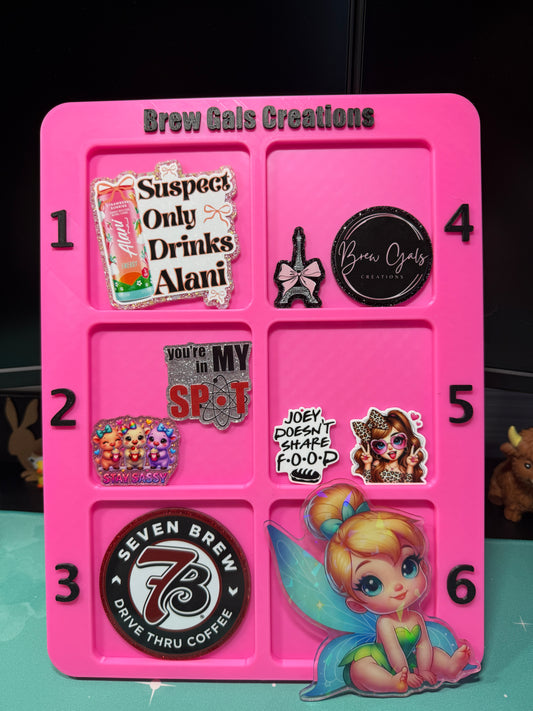 Custom Live Sale Claim Tray | 6-Slot Numbered Display — Pick Your Size