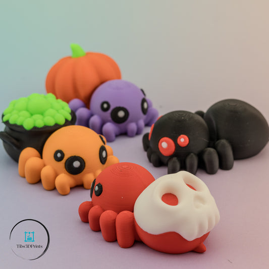 Spooky Cute Spider 4 Pack – Halloween Desk & Shelf Decorations