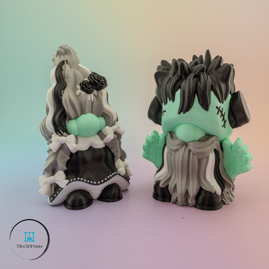 Frankenstein & Bride of Frankenstein Gnome Set 🧟‍♀️