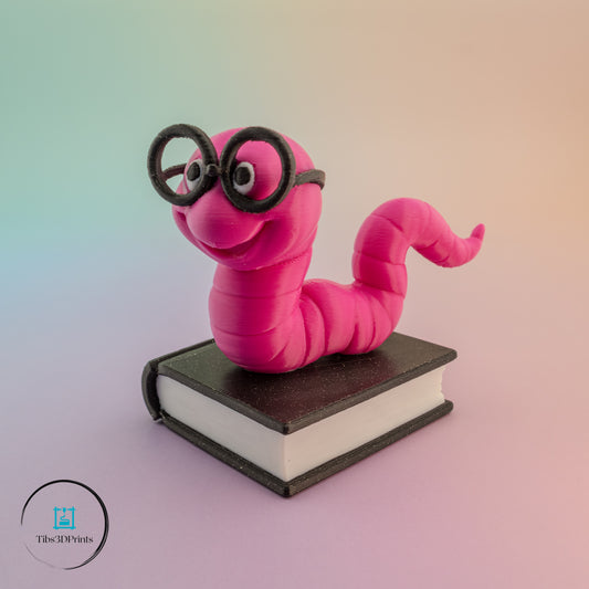 Bookworm Figurine 📚🐛 3D Printed Desk Buddy